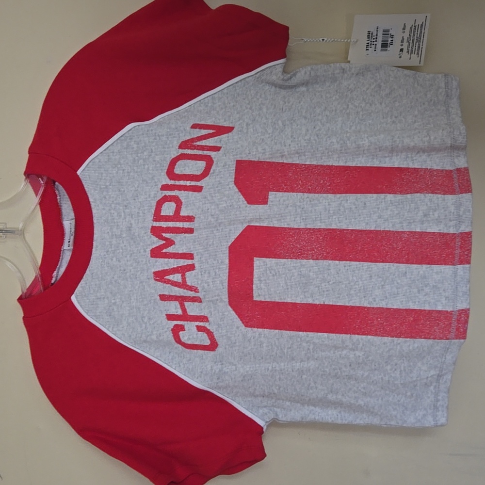 Champion Red and White Athletic Crop Top - Picture 2 of 3